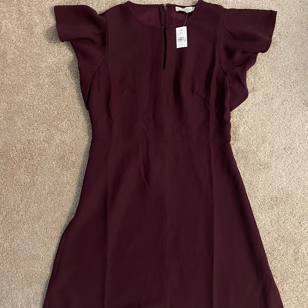 Plum color shift dress